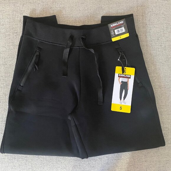 Kirkland Signature Pants - NEW Kirkland Signature Ladies Active Relaxed Fit Jogger Zip Pockets, Black, S